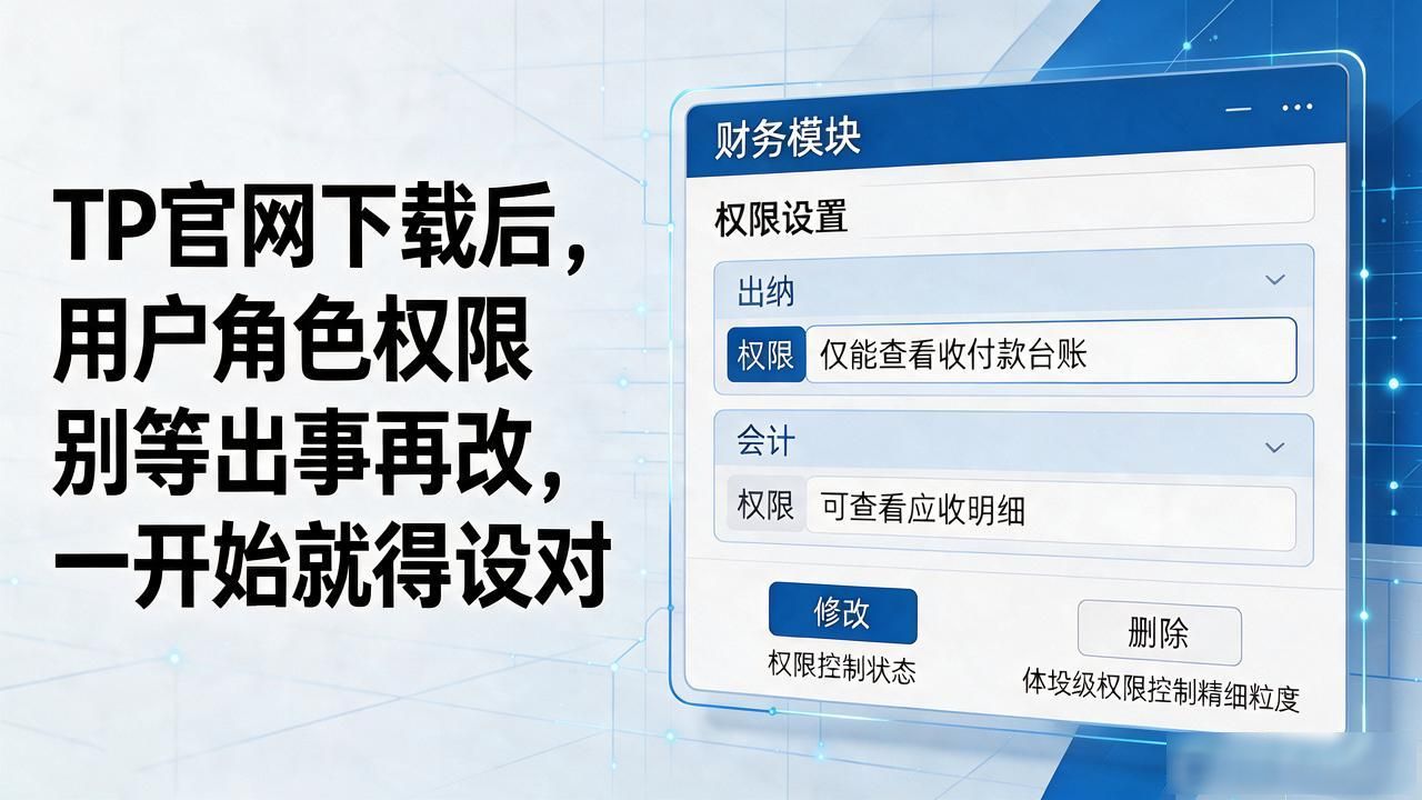 TP官网下载后，用户角色权限别等出事再改，一开始就得设对