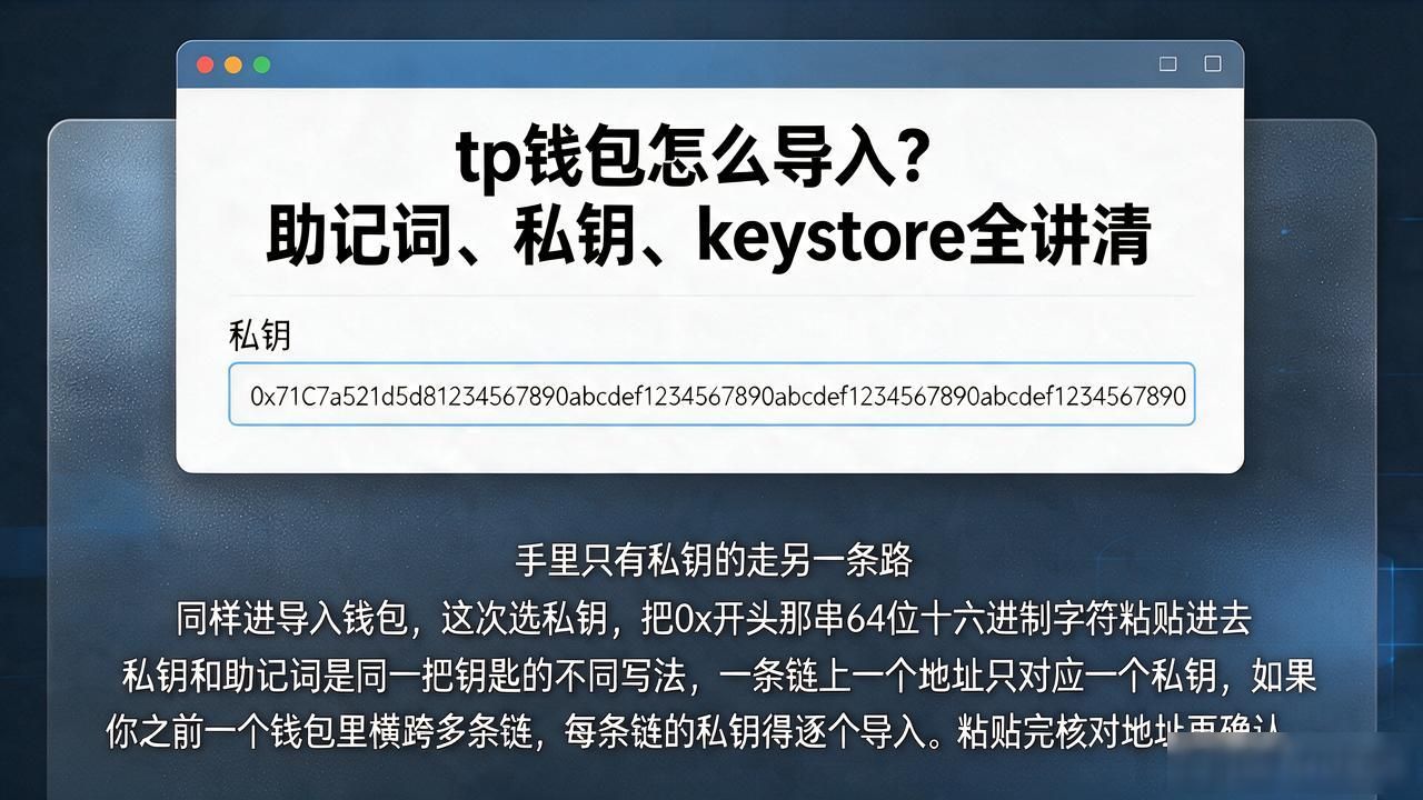 tp钱包怎么导入？助记词、私钥、keystore全讲清