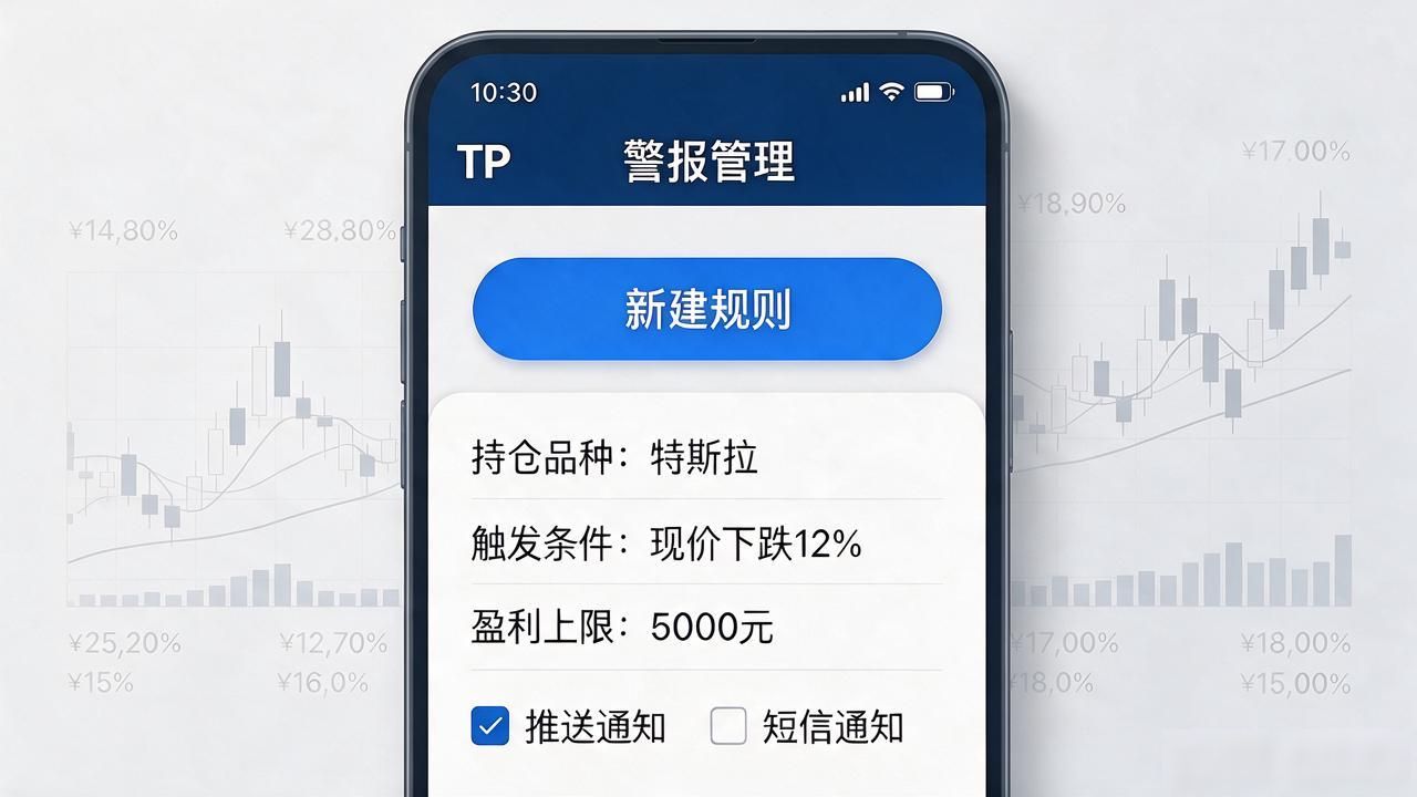 tp官方app下载后怎么设风险警报？市场大幅波动不丢节奏