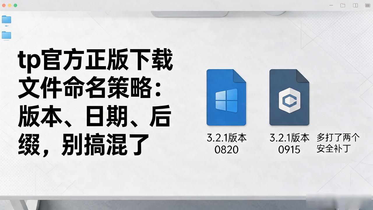 tp官方正版下载文件命名策略：版本、日期、后缀，别搞混了