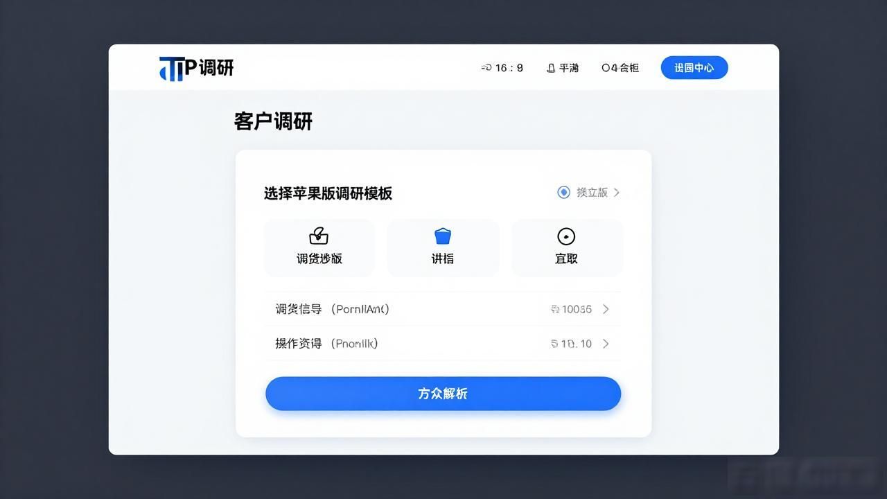TP官网苹果版客户调研实操指南