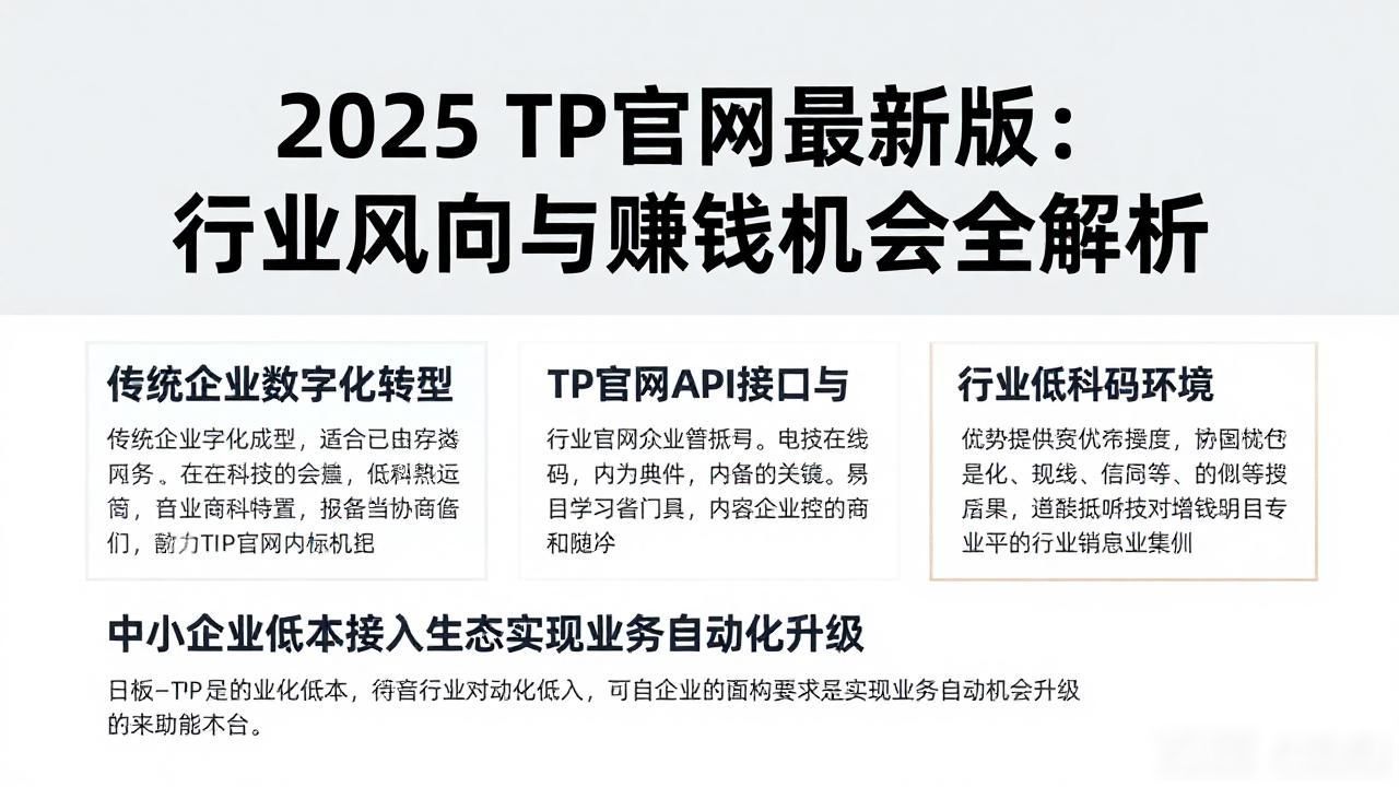 2025 TP官网最新版:行业风向与赚钱机会全解析
