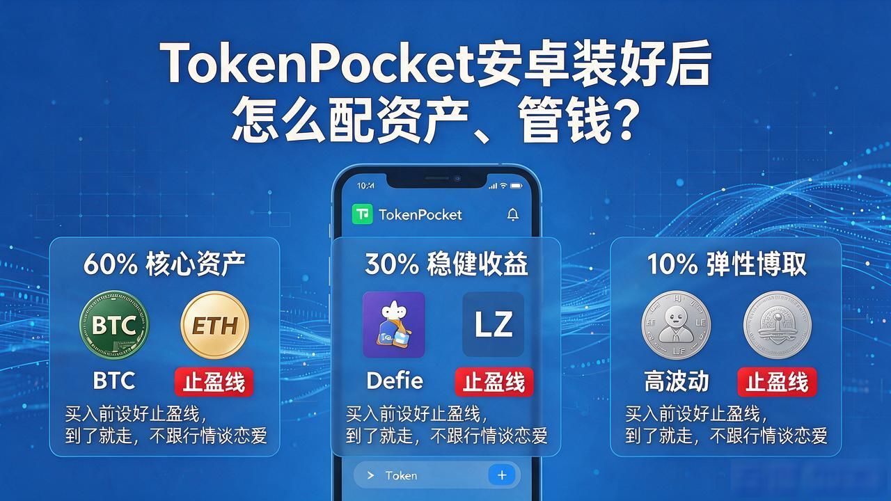 TokenPocket安卓装好后怎么配资产、管钱？