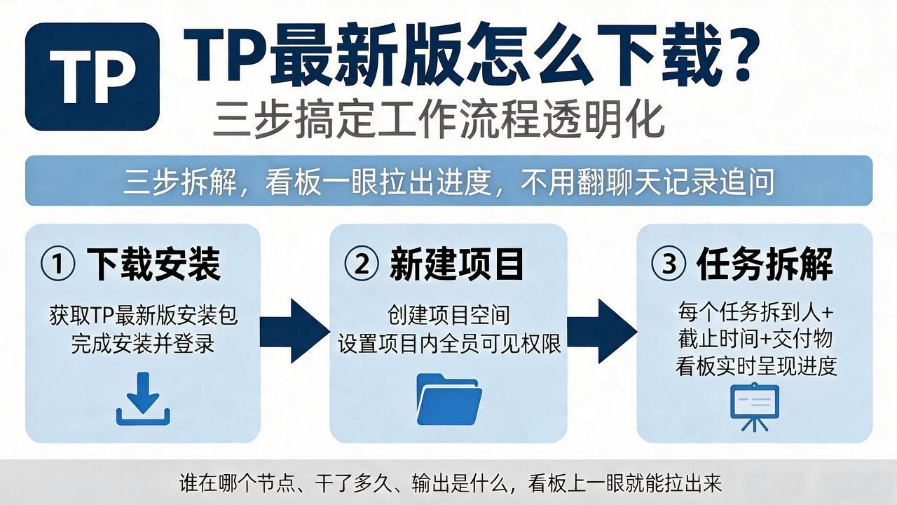 TP最新版怎么下载？三步搞定工作流程透明化